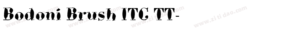 Bodoni Brush ITC TT字体转换